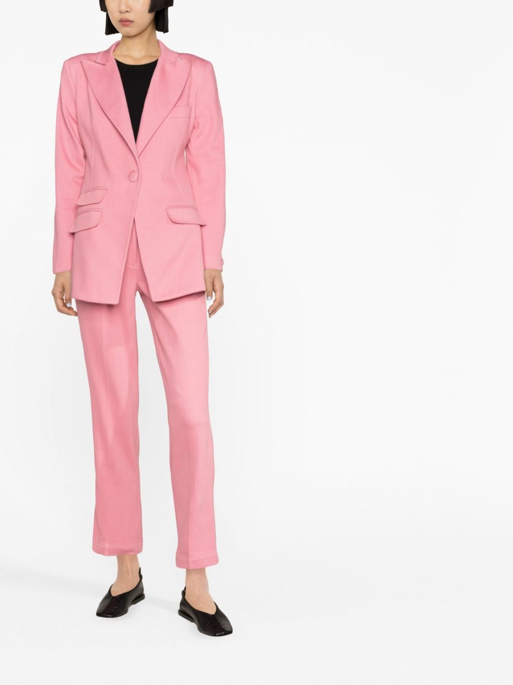 Shop Thebe Magugu Backless Single-breasted Blazer In Pink