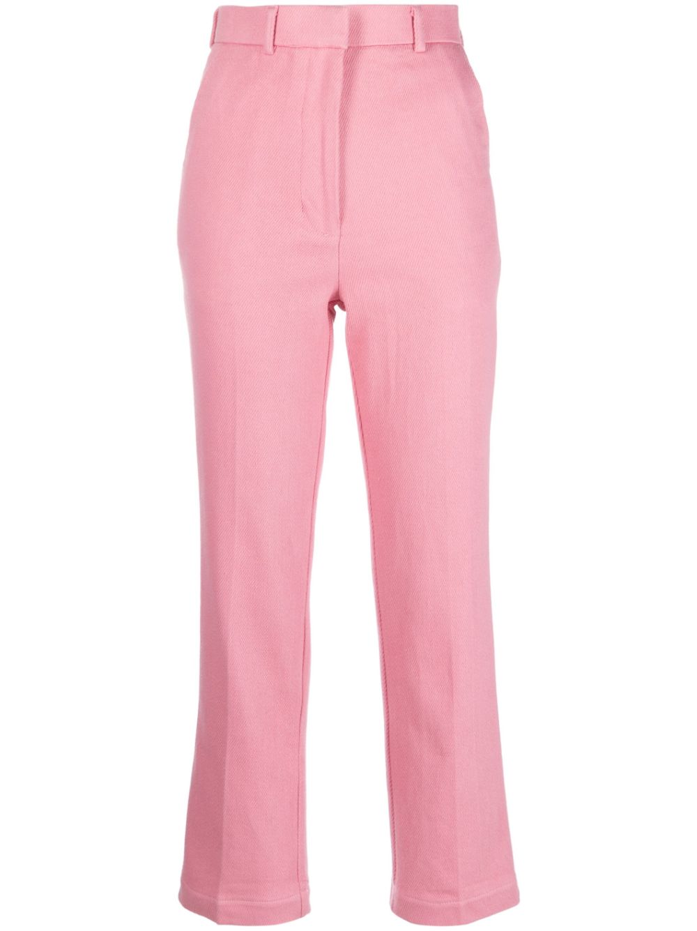 slim-cut cropped trousers