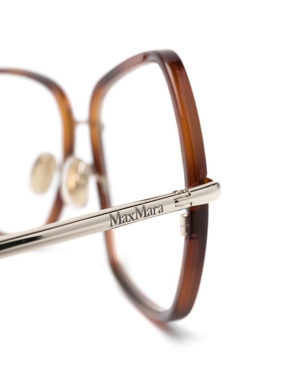 Max Mara Eyewear tortoiseshell-effect oversize-frame glasses Women