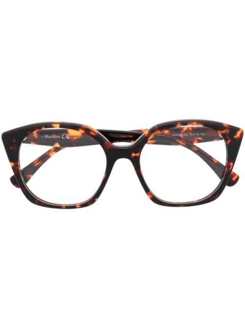 Max Mara Eyewear tortoiseshell oversized-frame glasses Women