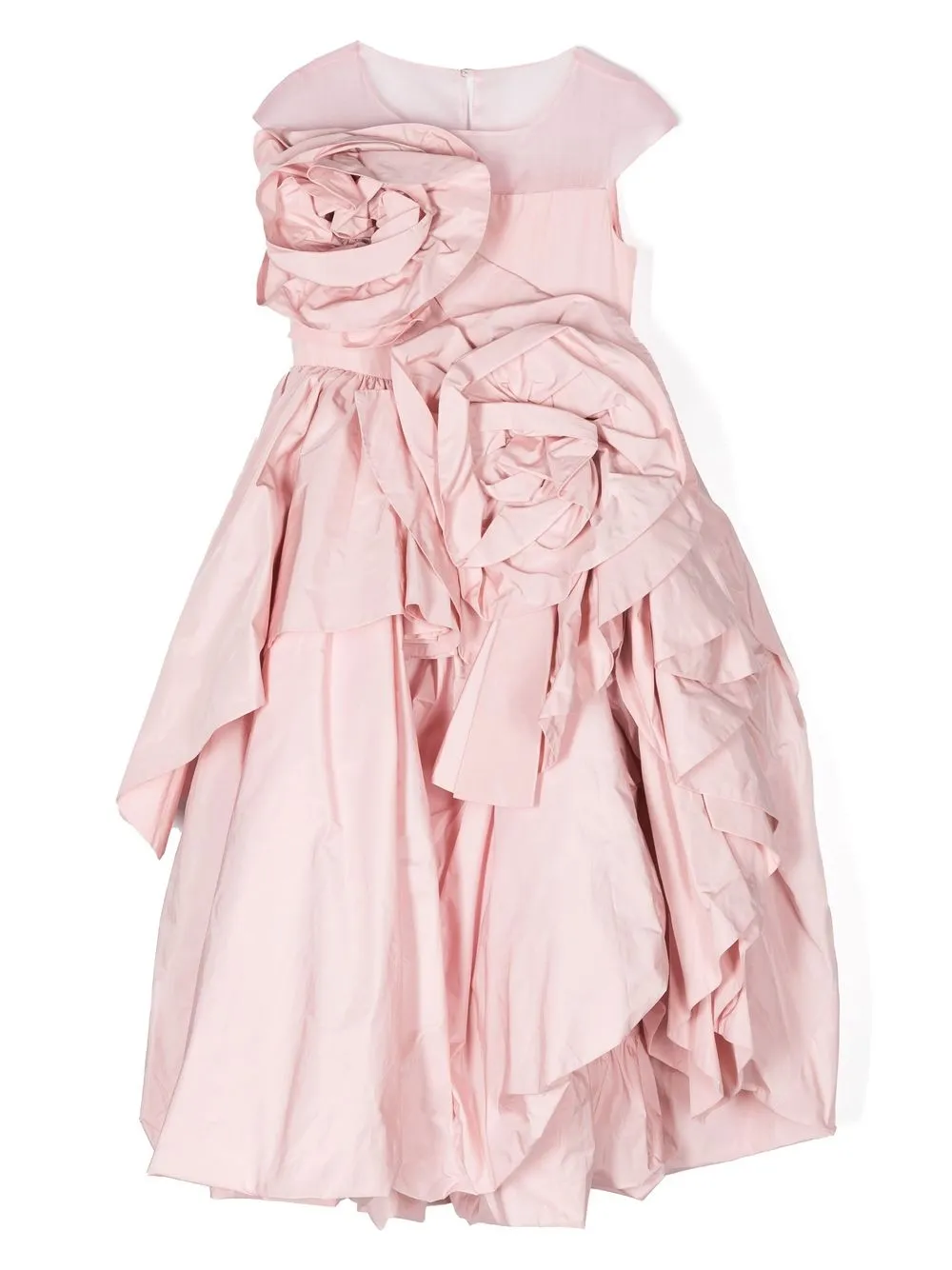 

MARCHESA KIDS COUTURE ruffle-detail silk dress - Pink