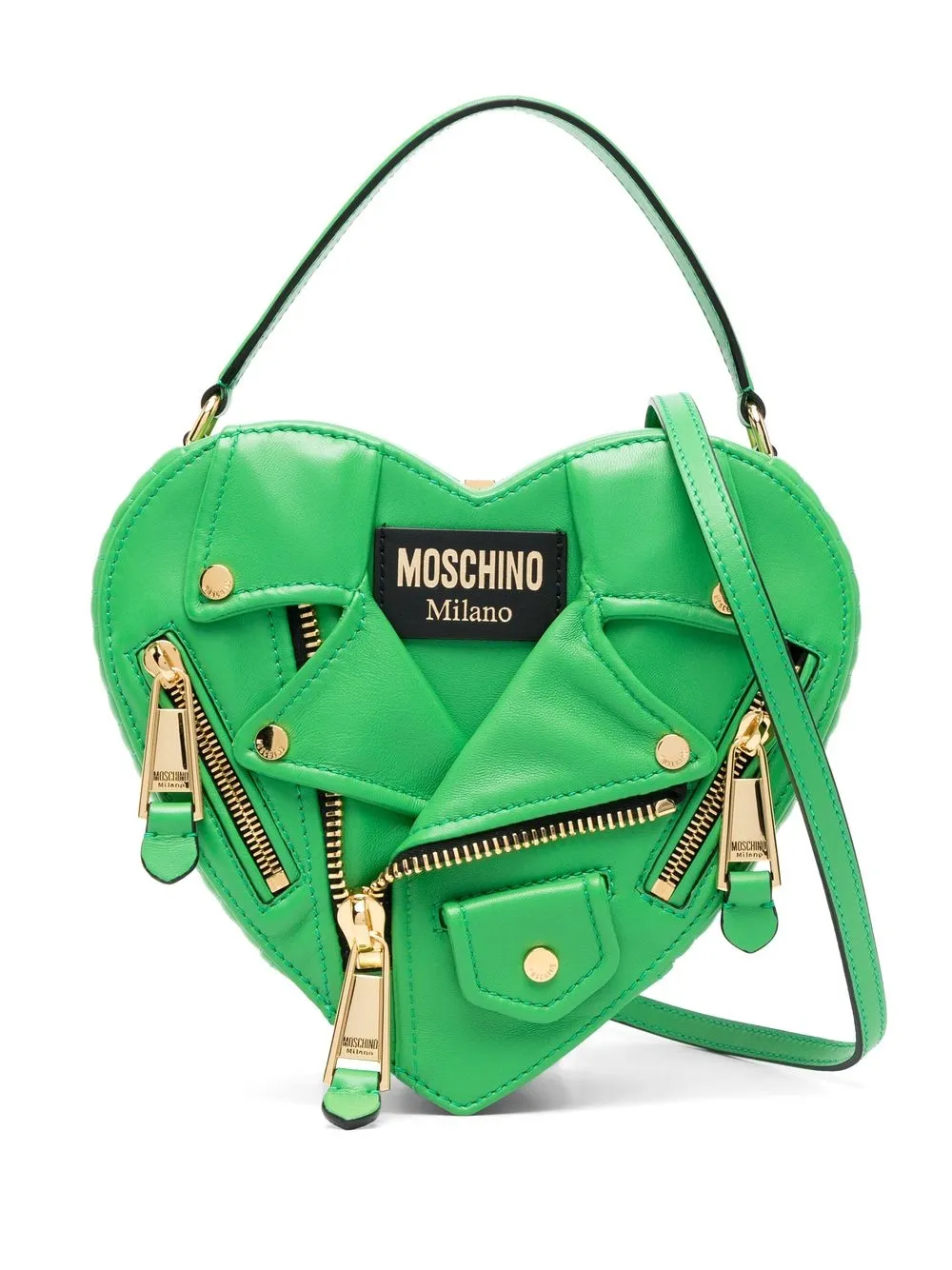 

Moschino bolsa de hombro Heart Biker - Verde