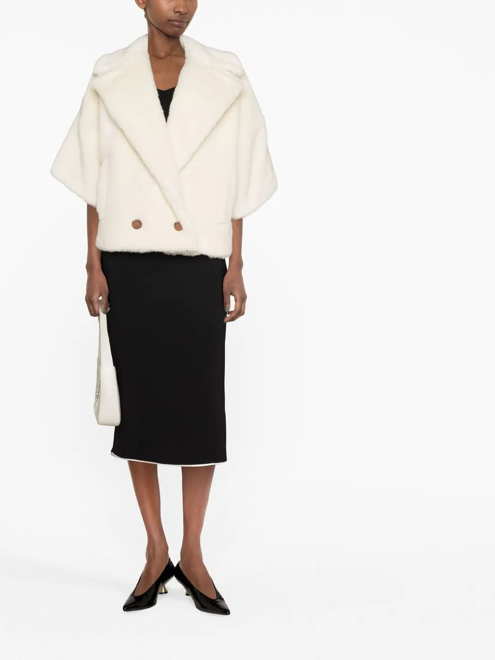 Max Mara Jack met dubbele rij knopen Wit