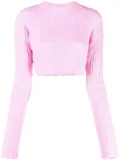 Sportmax pointelle-knit cropped jumper - Pink