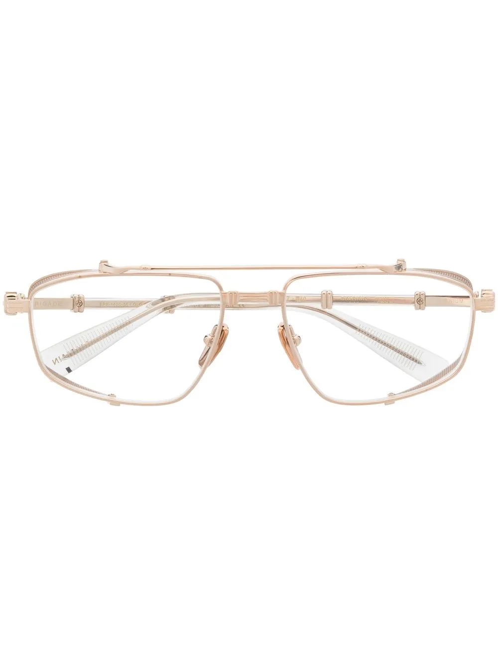 

Balmain Eyewear Brigade pilot-frame glasses - Pink