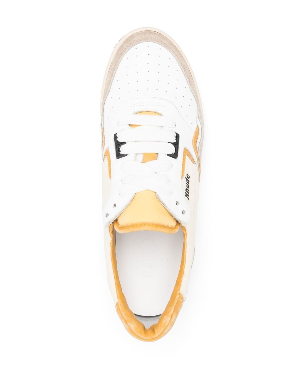 Shop Rhude Racing Lace-up Sneakers In 白色