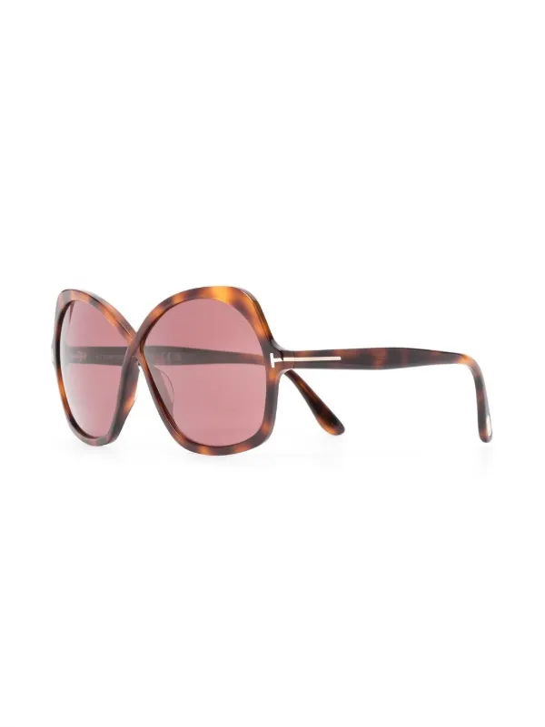 TOM FORD ブラウンオーバーサイズサングラス TOM FORD Eyewear オーバーサイズ サングラス | ブラウン