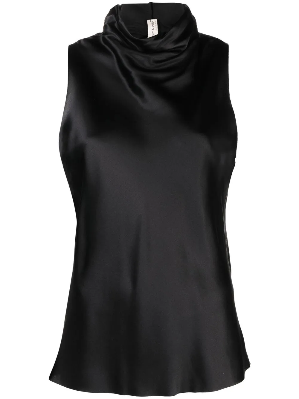 

Blanca Vita sleeveless stretch-silk top - Black