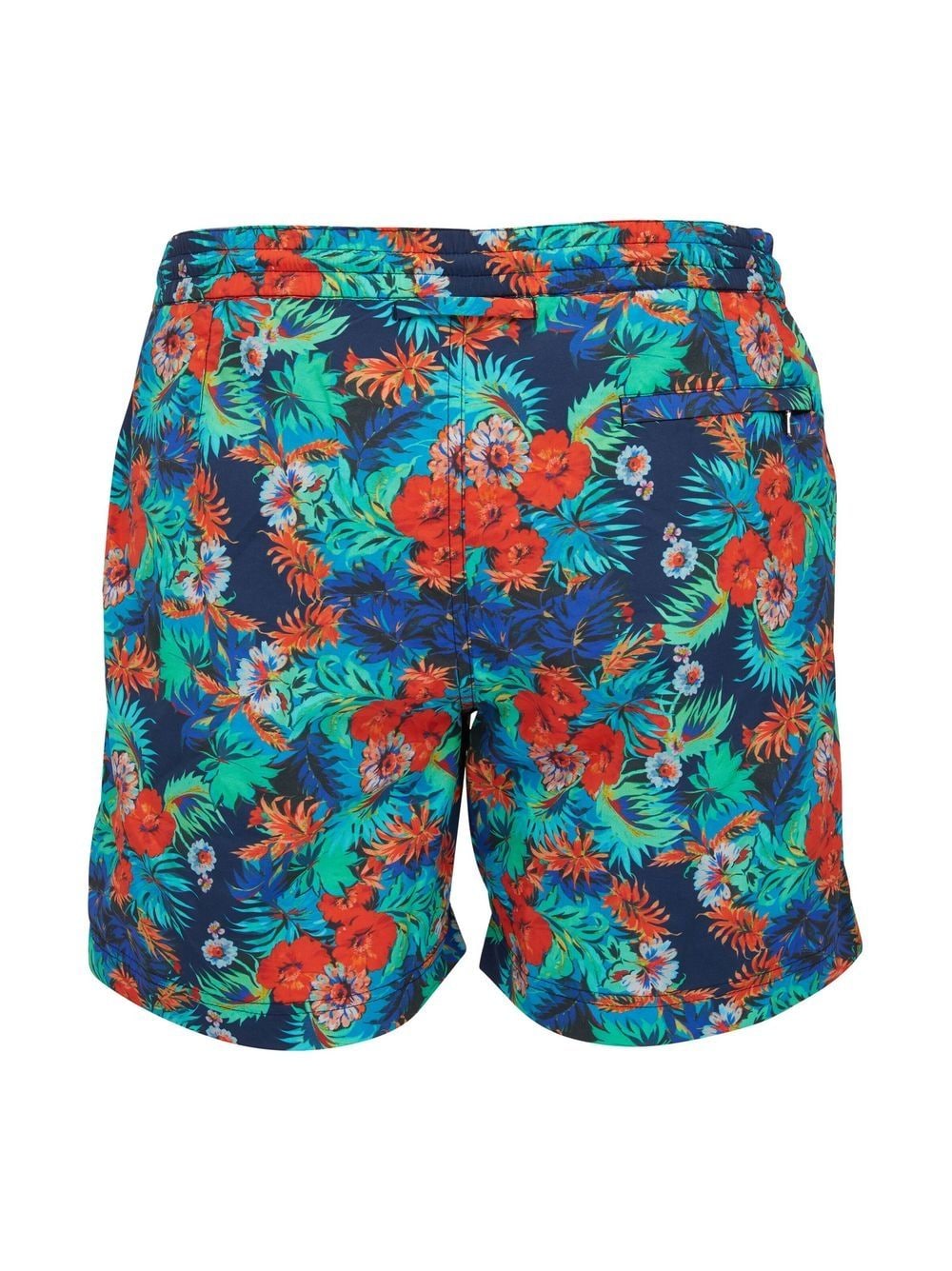 Shop Orlebar Brown Floral-print Drawstring Swim Shorts In Blue