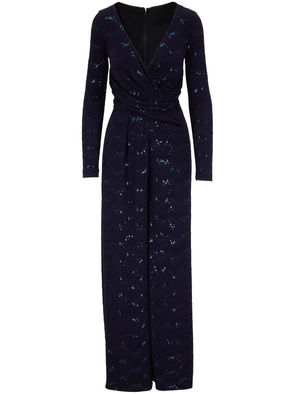 Talbot Runhof Maxi-jurk verfraaid met pailletten Blauw