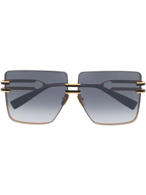 Balmain Eyewear logo-print oversize-frame sunglasses