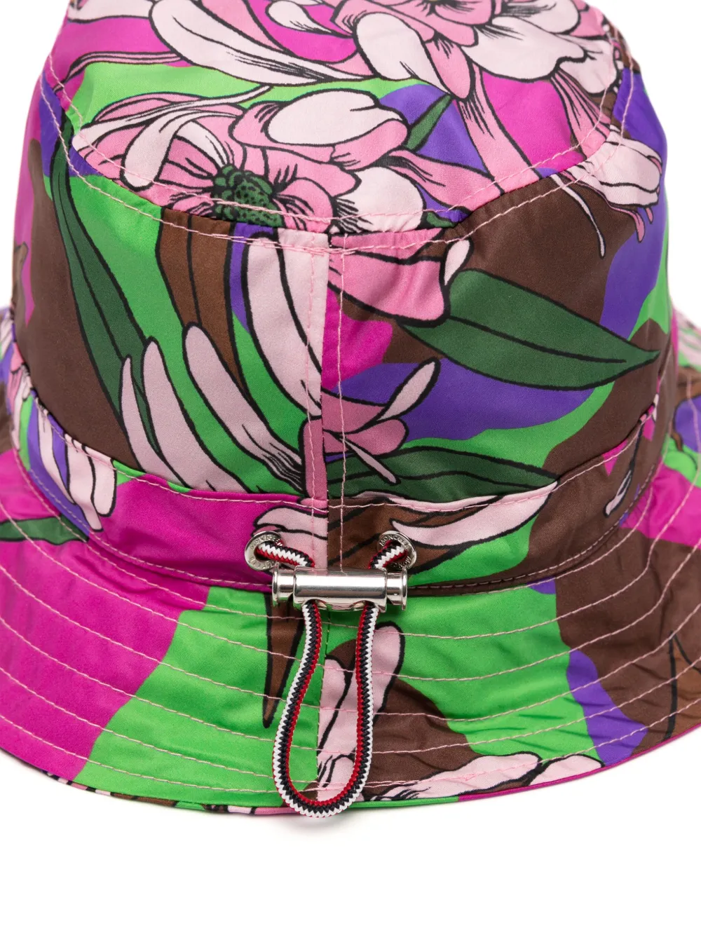 Moncler floral-print cotton bucket hat - Paars