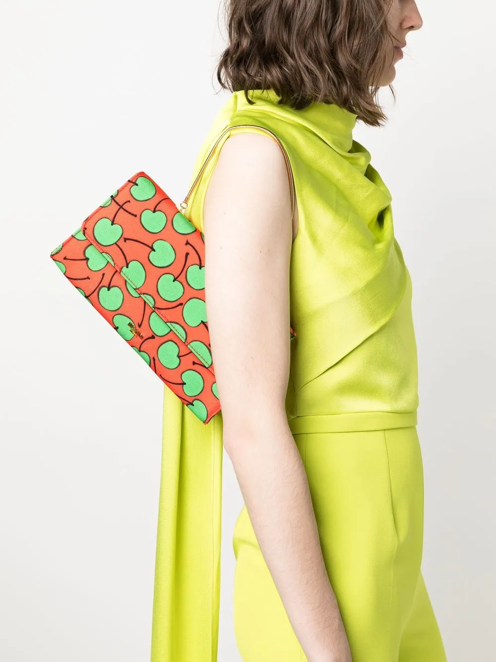 Moschino Leren draagtas - Rood