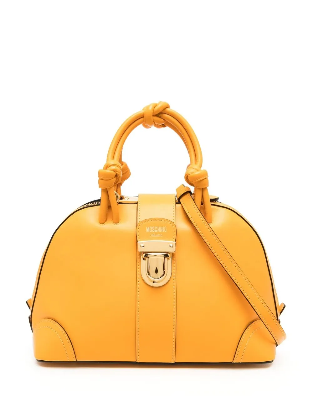 

Moschino tote con asa trenzada - Amarillo