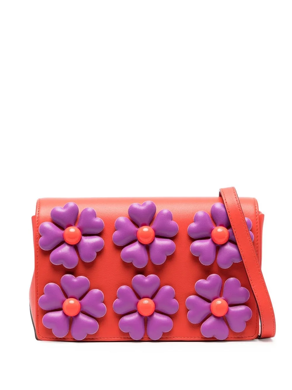 

Moschino floral-charm shoulder bag - Red