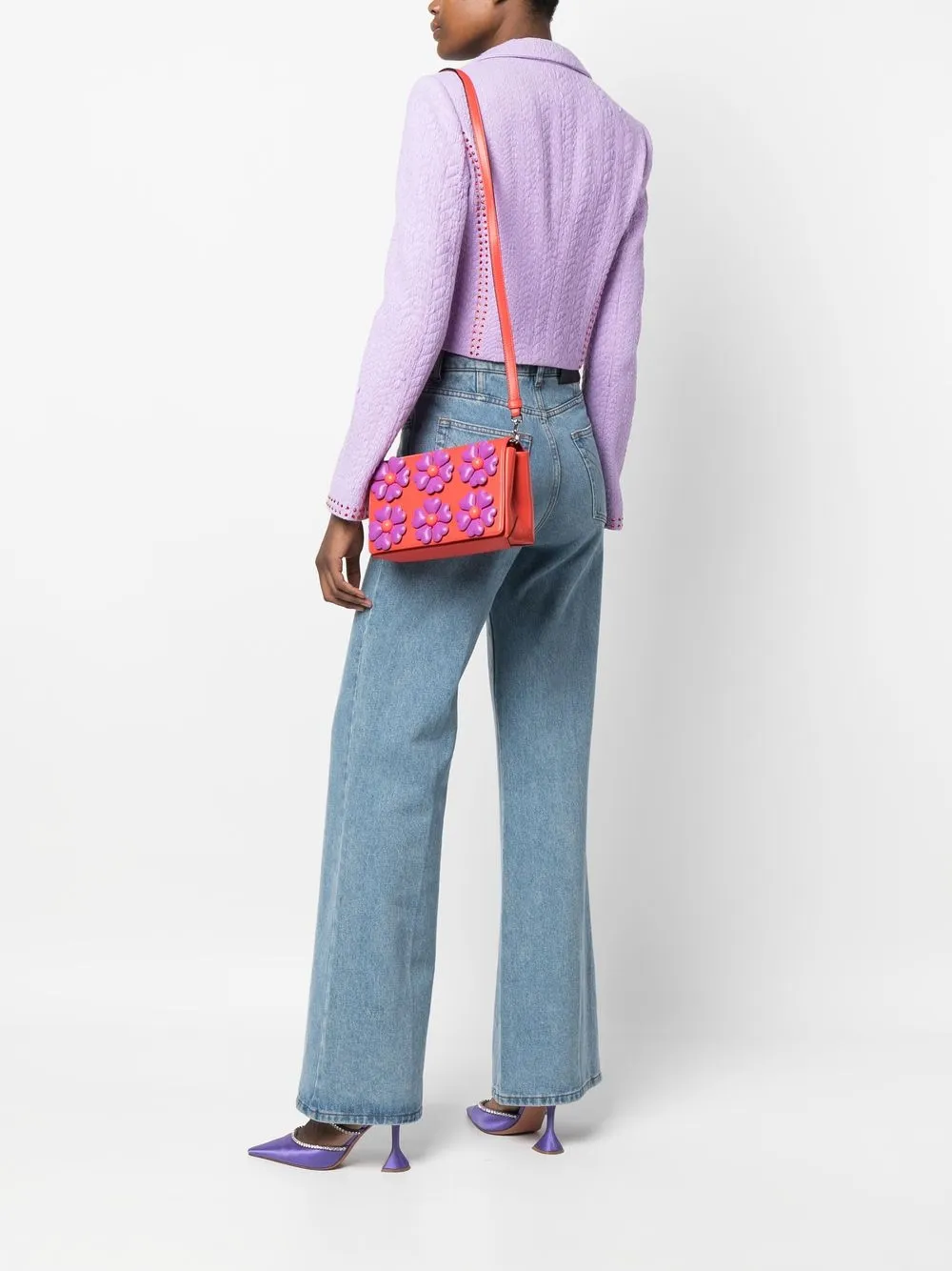 Moschino Schoudertas met amulet - Rood
