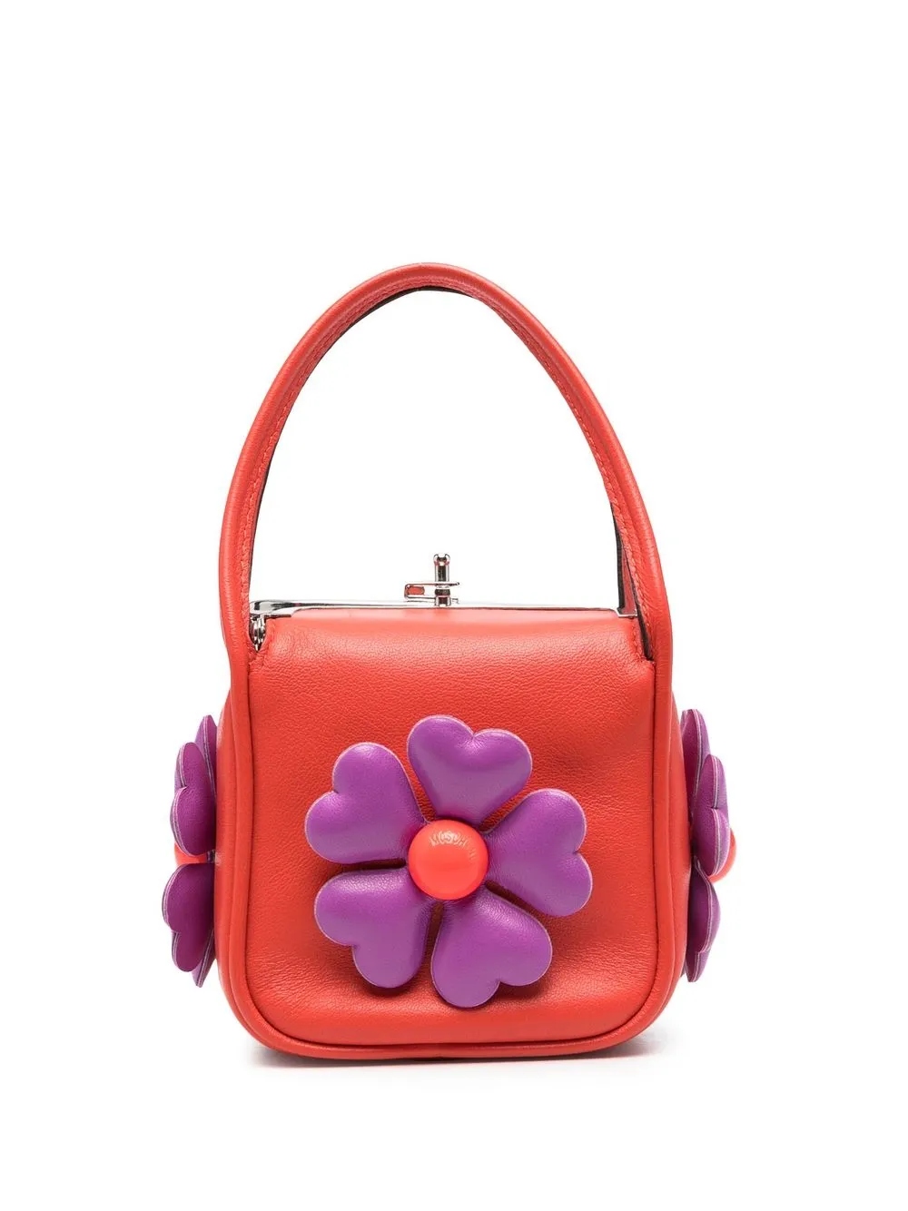 Moschino Floral Design Mini Tote Bag In Red