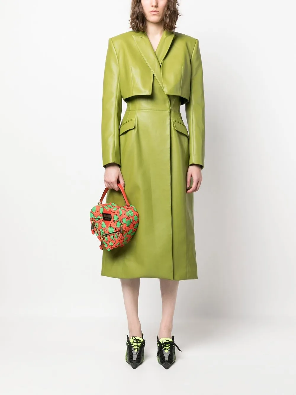 Moschino Tas met hartjesprint - Rood