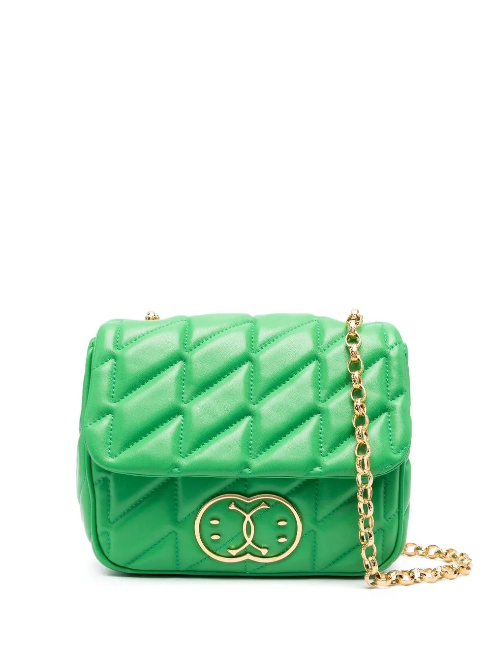 

Moschino logo-lettering panelled tote bag - Green