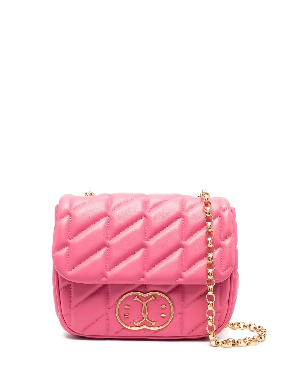 

Moschino logo-lettering panelled tote bag - Pink