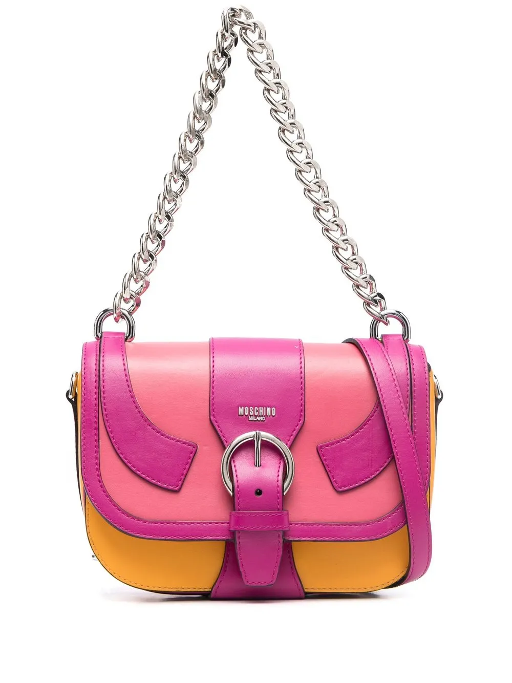 

Moschino tote con asa de cadena mini - Rosado