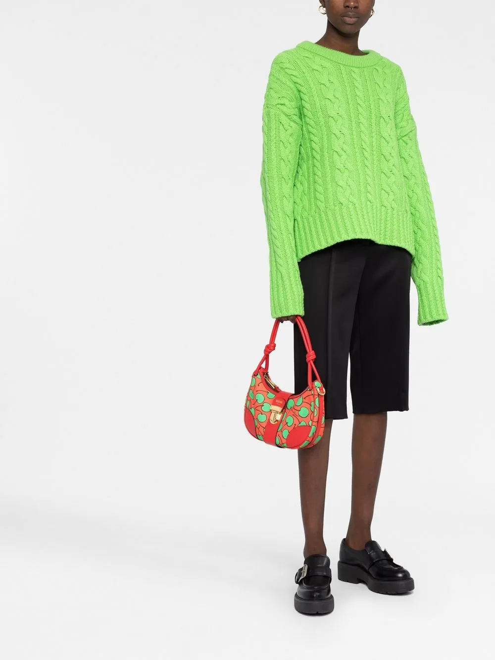 Moschino Leren schoudertas - Rood