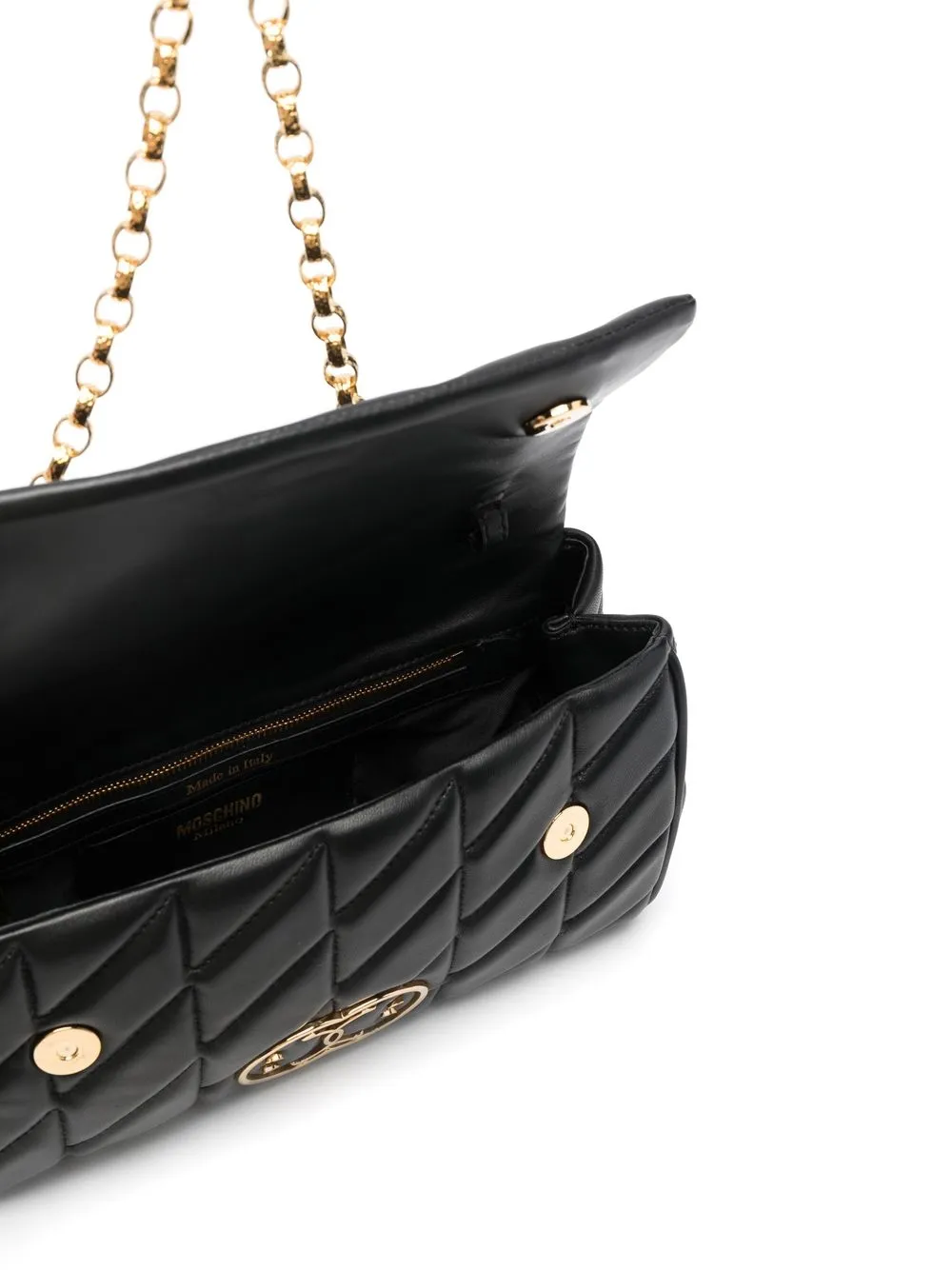 Moschino Double Smile Quilted Bag | Black | FARFETCH