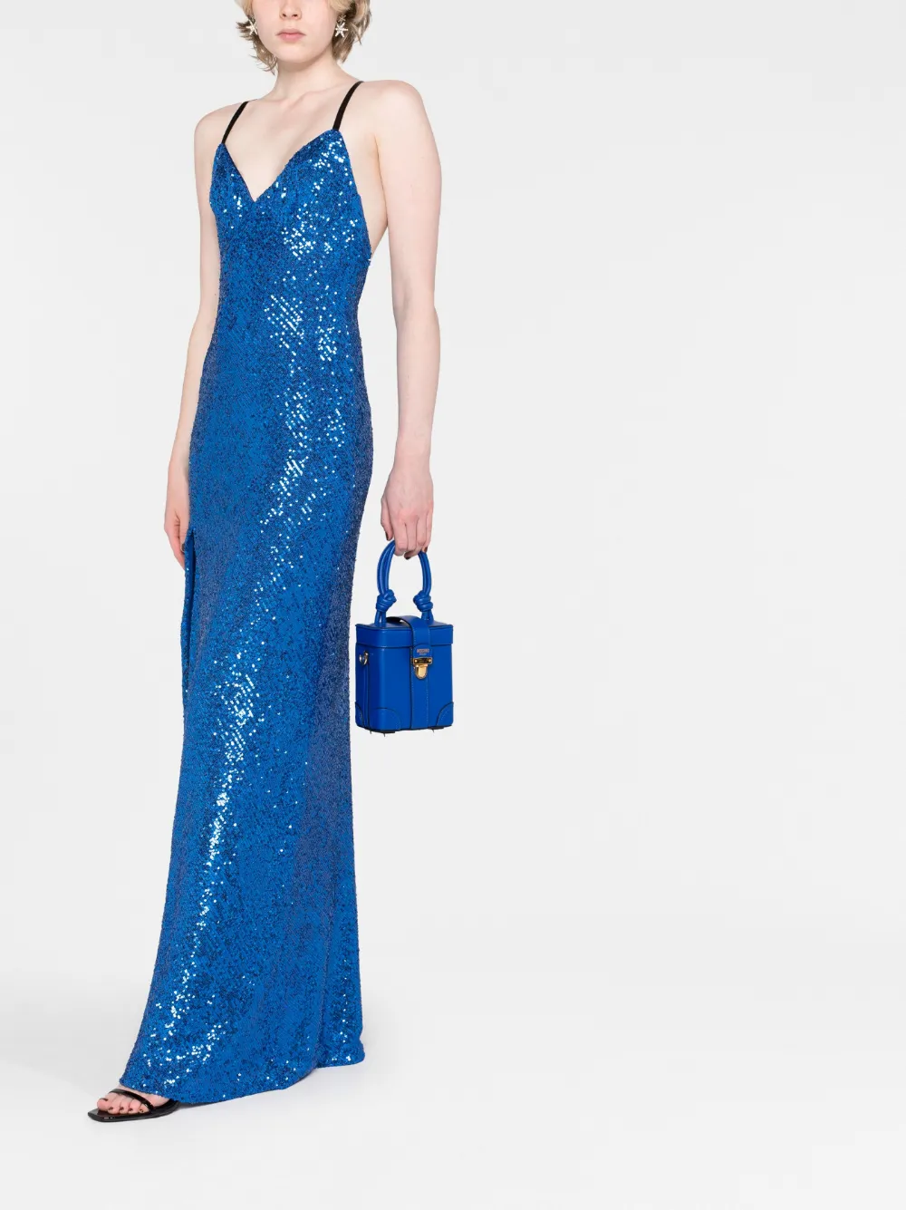 Moschino Shopper met logoprint - Blauw