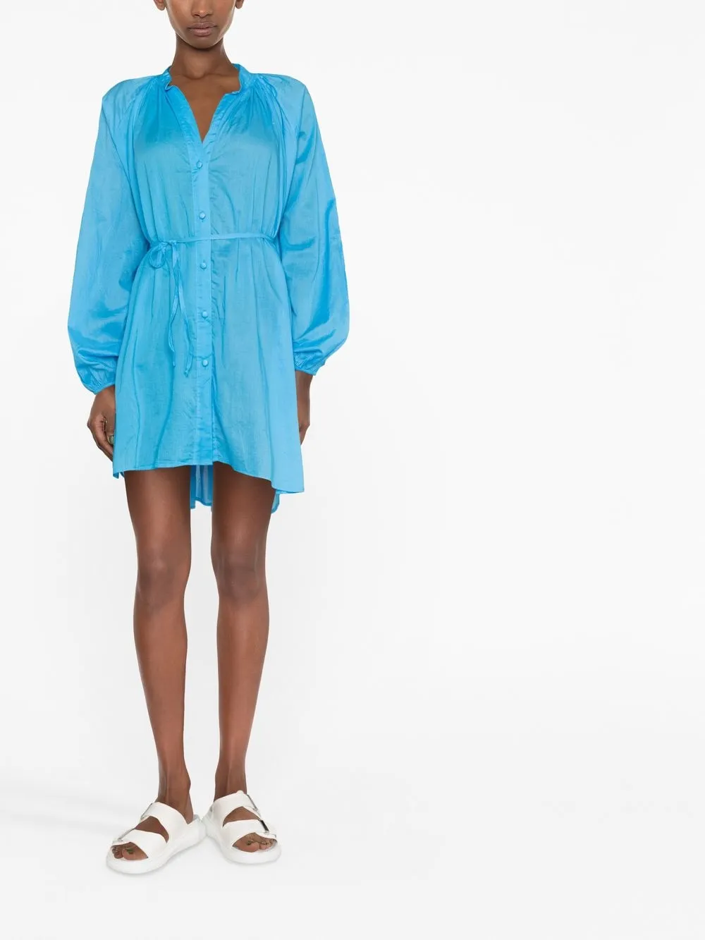 Faithfull the Brand Gesmockte jurk - Blauw