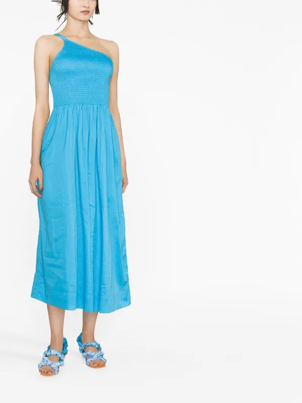 khalani linen dress Khalani Midi Dress - Deep V Neck Satin Slip Dress in Navy