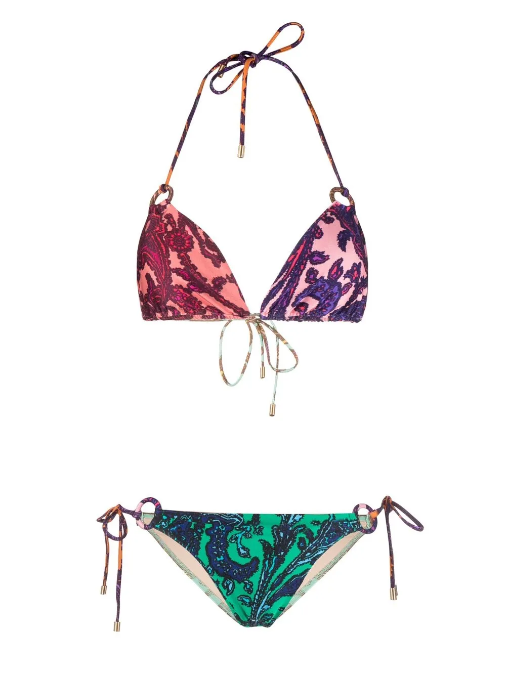 

ZIMMERMANN signature print triangle bikini - Pink