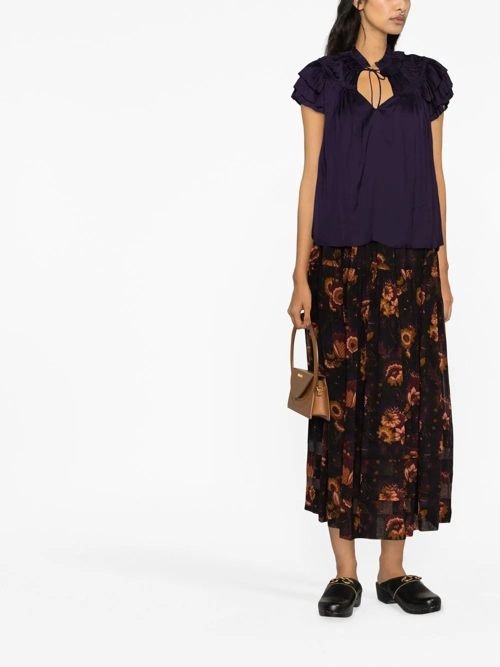 Ulla Johnson Top met korte mouwen - Paars