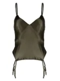 Maison Close satin garter-belt top - Green