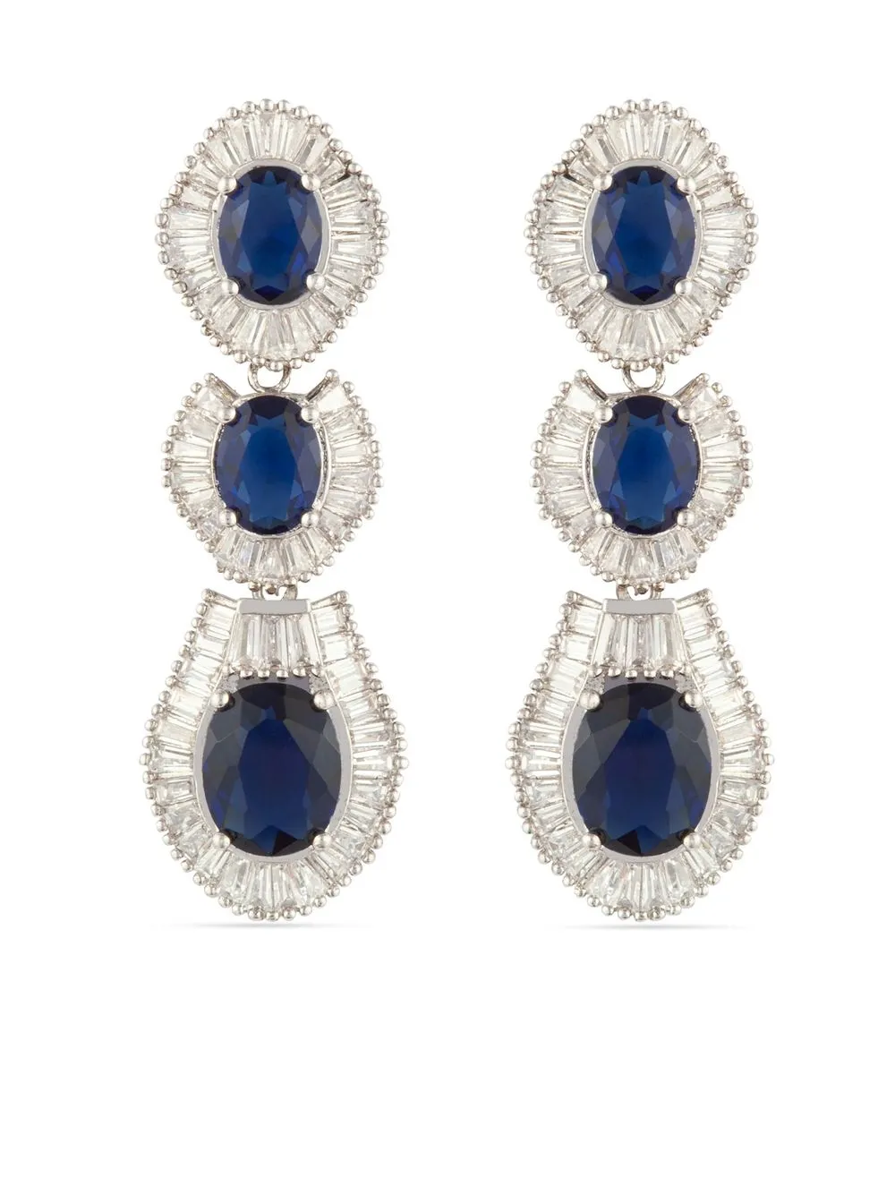 

Susan Caplan Vintage 1980s crystal-embellished drop earrings - Silver