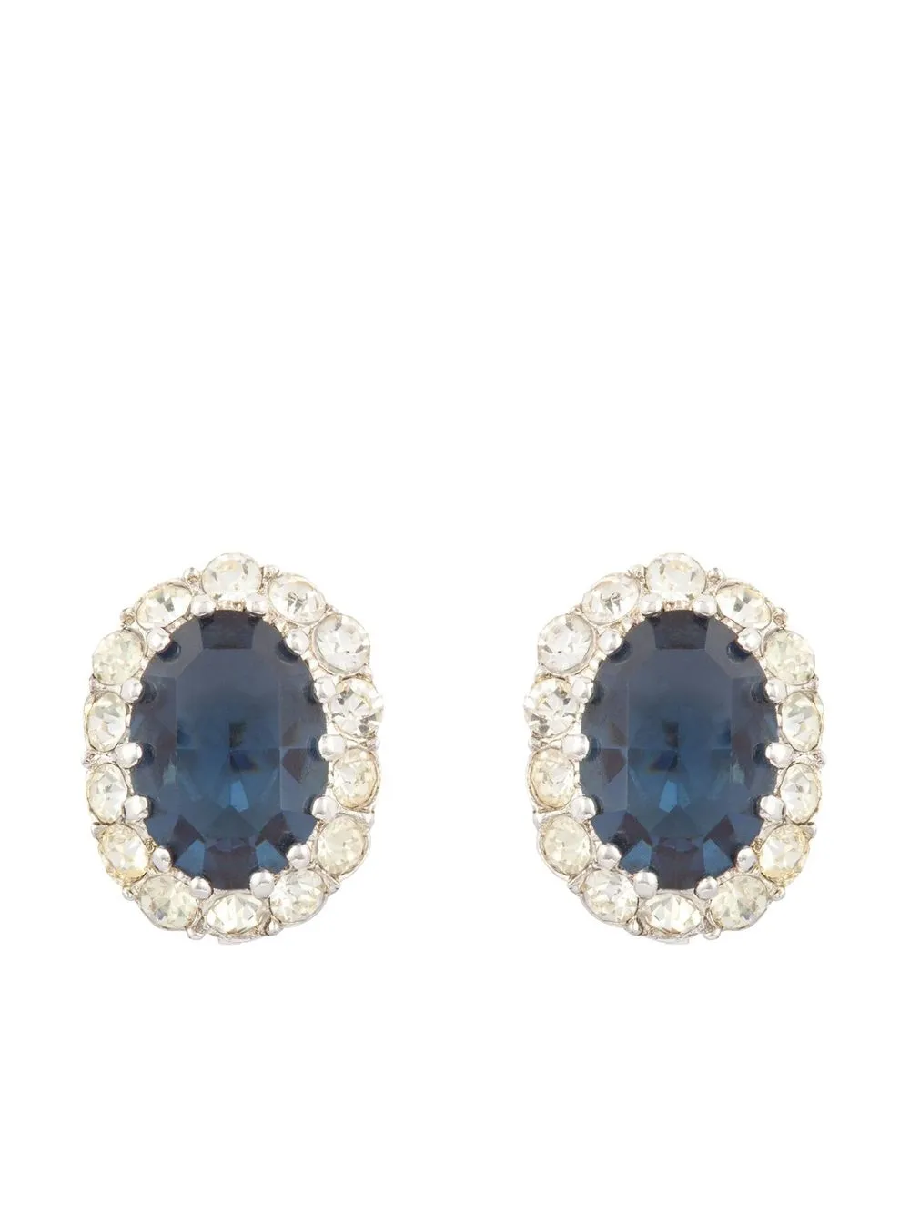 

Susan Caplan Vintage 1970s crystal-embellished earrings - Silver