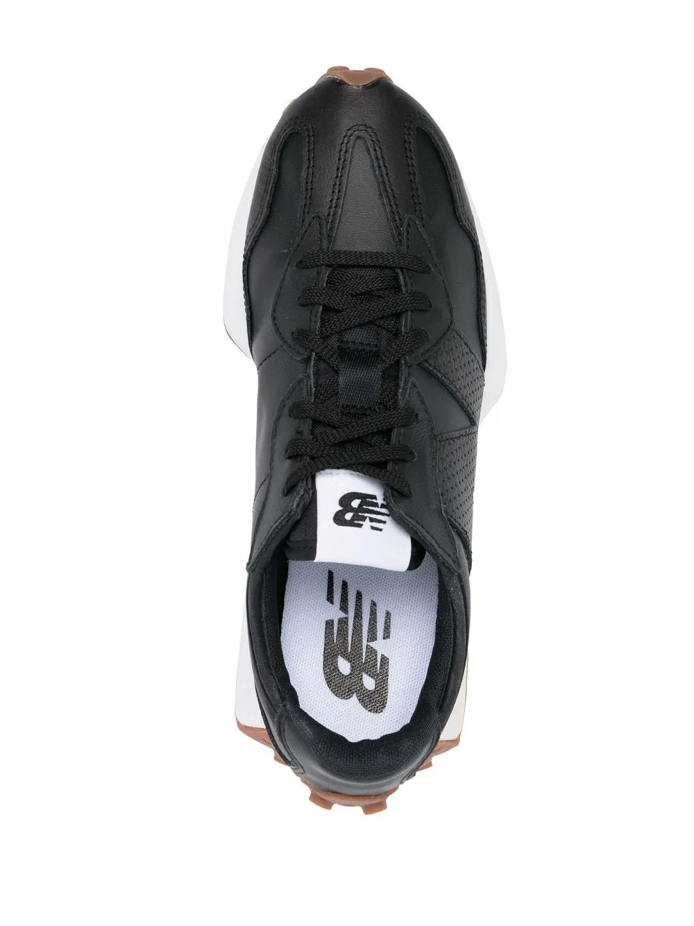 327 leather and mesh trainers