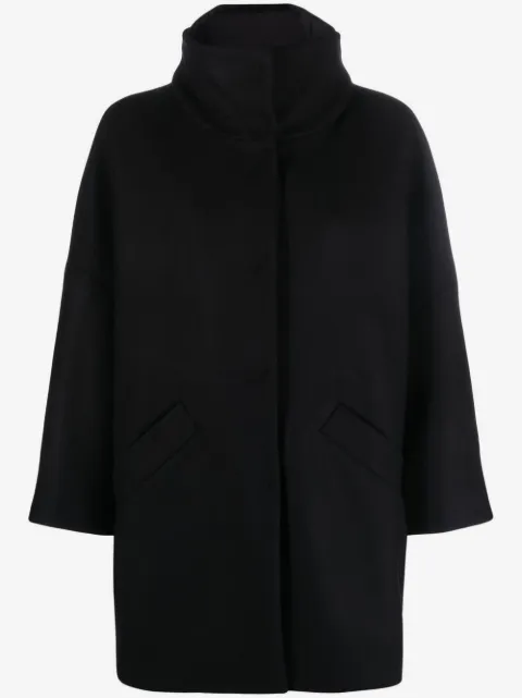 Herno high-neck single-breasted coat