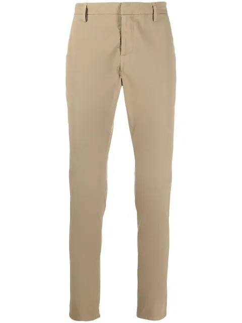pressed-crease four-pocket chinos