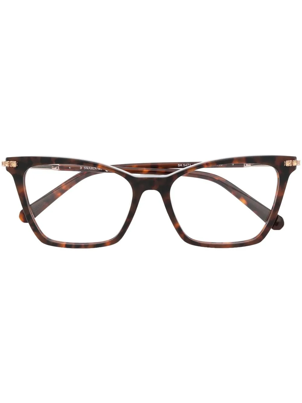 

Swarovski crystal-embellished cat-eye glasses - Brown
