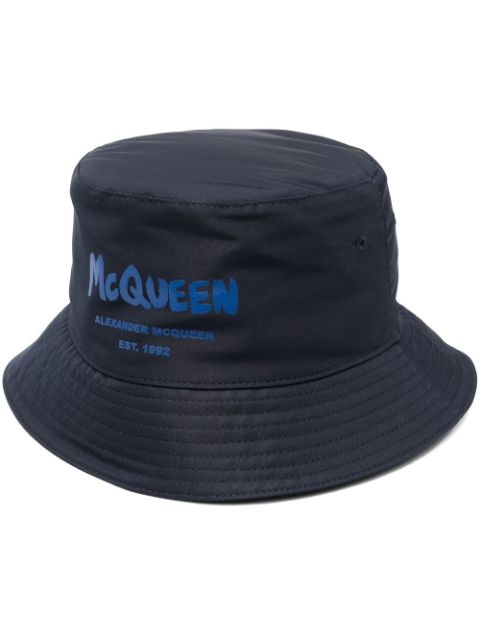 Alexander McQueen logo-print bucket hat Men