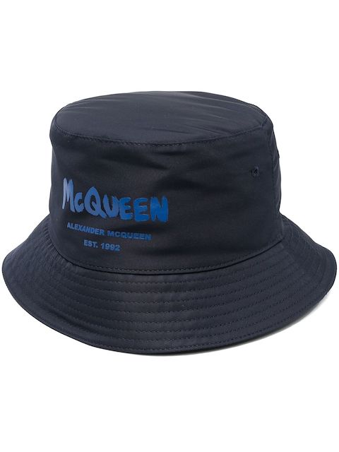 Alexander McQueen logo-print bucket hat