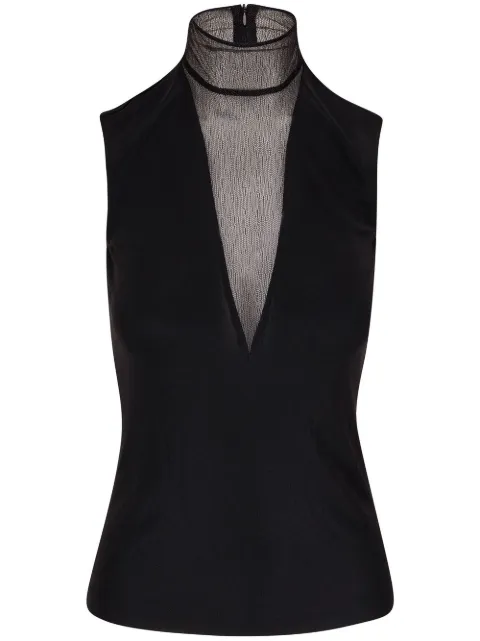 Akris sleeved high-neck blouse