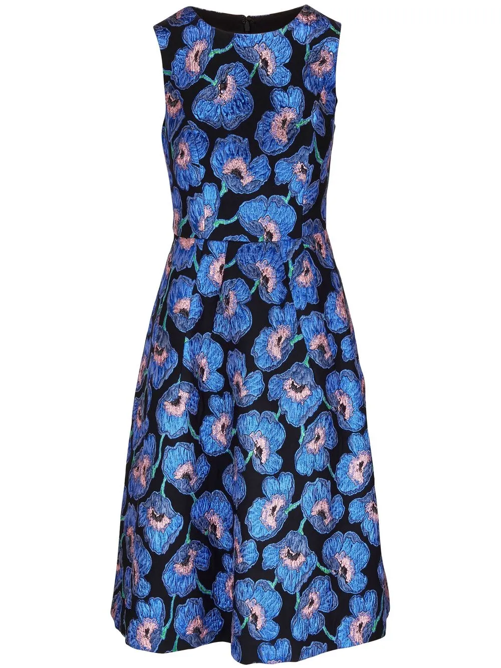 

Carolina Herrera vestido midi con estampado floral - Azul