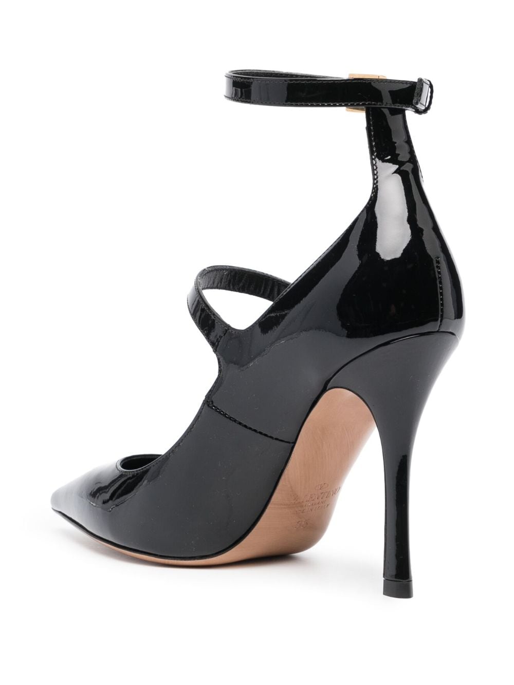 Shop Valentino Ma Belle 90mm Leather Pumps In Black