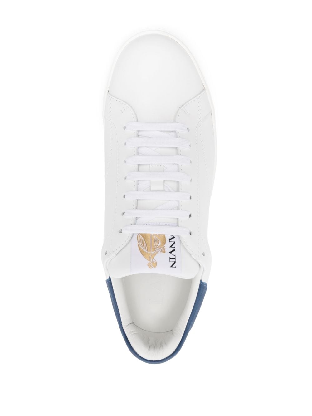 Shop Lanvin Ddb0 Low-top Leather Sneakers In White