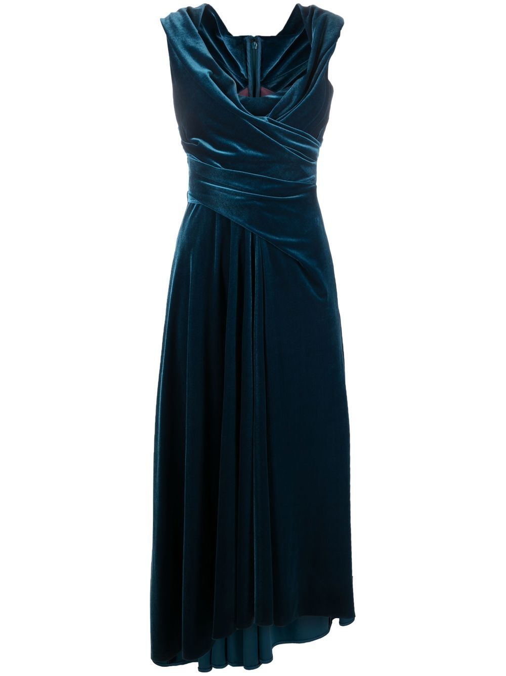 

Talbot Runhof velvet midi dress - Blue