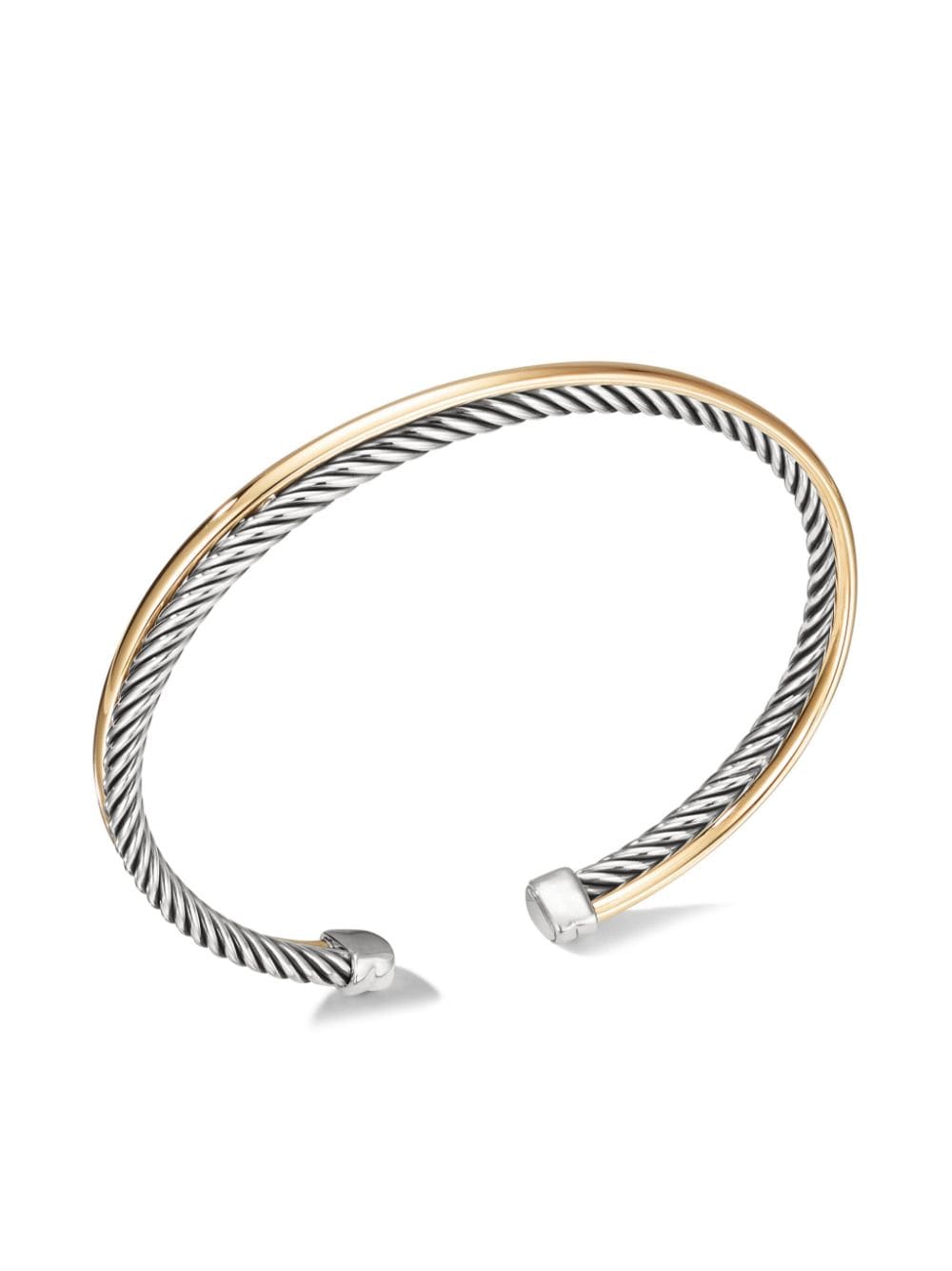 Shop David Yurman 18k Yellow Gold Crossover® Bracelet In Silber