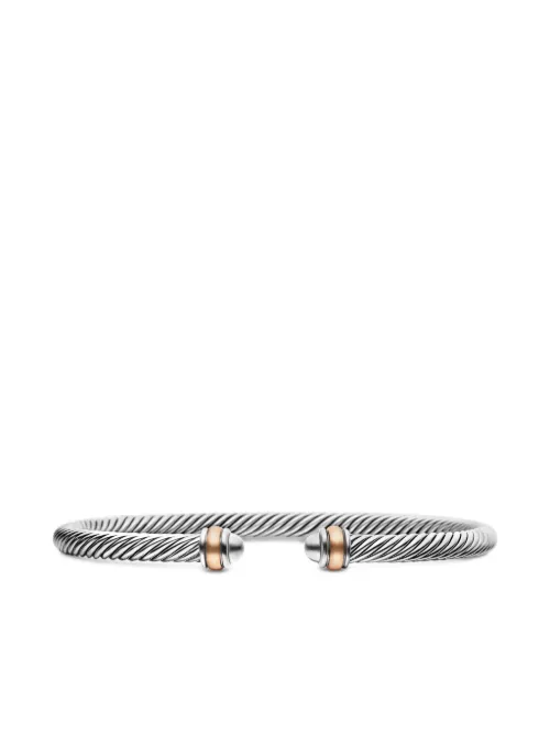 Bracelet Classic Cable en or rose 18ct et sterling (4 mm) - David Yurman - Modalova