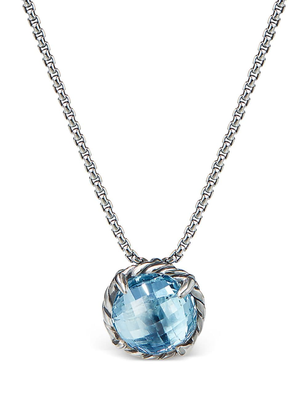 sterling silver Petite Chatelaine topaz necklace