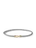 David Yurman 18kt yellow gold and sterling silver Buckle Classic Cable bracelet (3mm)